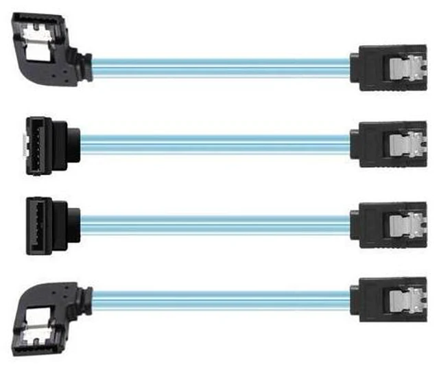 Main image of Chenyang 4pcs/lot 90 Degree Angled Type Internal 4-SATA Host to 4SATA 7pin Target Disk 6Gbps Data Server Cable 25cm