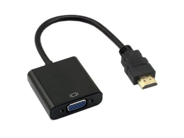 Alt view image 4 of 5 - SM HDMI Source to VGA Female Output Cable with Micro & Mini HDMI Adapter for Projector Monitor PC Laptop Black