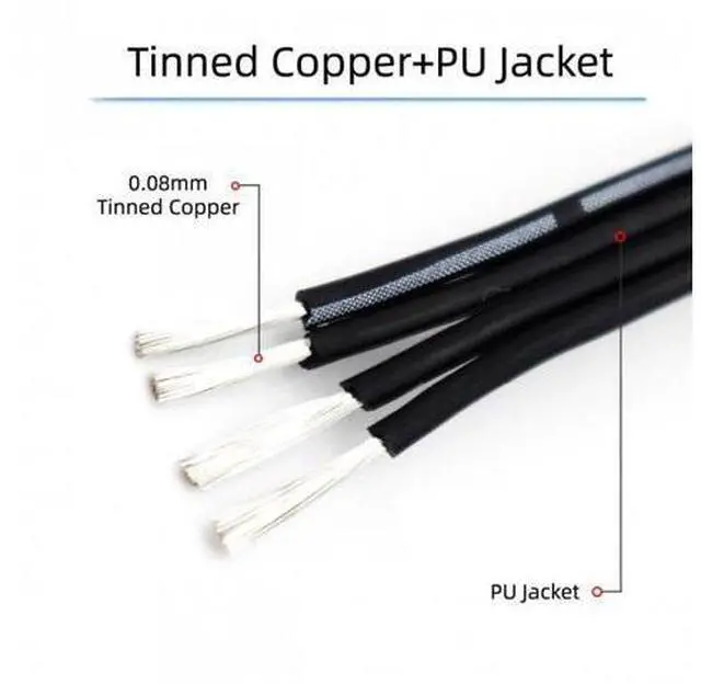 Alt view image 5 of 7 - HKCY U2-036-BK+U2-042-BK+UC-096-BK 3pcs/lot 13cm USB 2.0 Type-A to Mini Micro USB Type-C Male Data Flat Slim FPC Cable for FPVDiskPhone