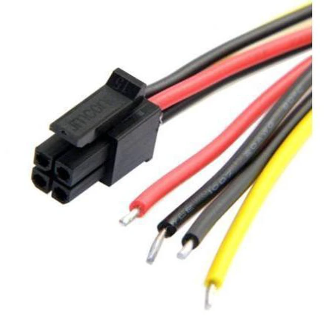 Alt view image 3 of 7 - HKCY PW-042 ATX Molex Micro Fit Pitch 3.0mm 4Pin Male to Open Wire Power Adapter Cable 15cm 20AWG UL1007
