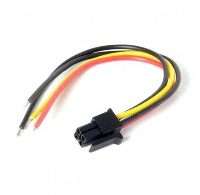 Alt view image 7 of 7 - HKCY PW-042 ATX Molex Micro Fit Pitch 3.0mm 4Pin Male to Open Wire Power Adapter Cable 15cm 20AWG UL1007