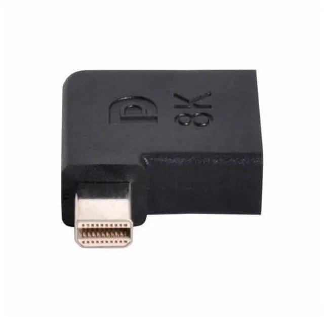 Alt view image 2 of 7 - Angled Mini DisplayPort 1.4 Male to DP Female 8K 60hz Adapter Ultra-HD UHD 4K 144hz 7680*4320 for Video PC Laptop Monitor