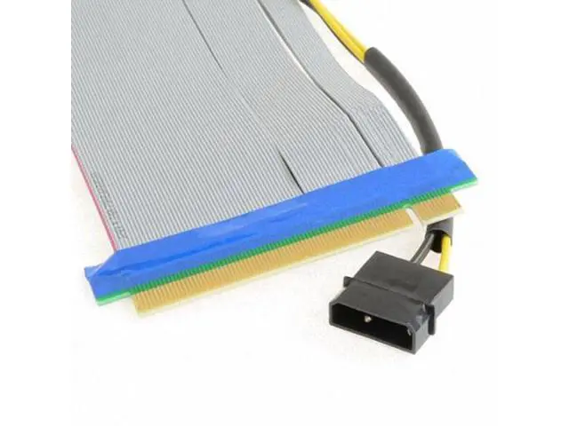 Alt view image 4 of 7 - HKCY EP-074 PCI-E Express 16X to 16x Riser Extender Card with Molex IDE PowerRibbon Cable 20cm