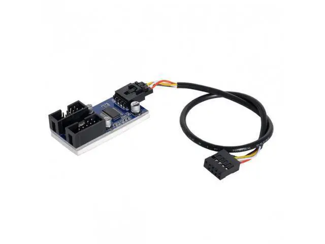 Alt view image 7 of 7 - HKCY U2-034 Motherboard 9pin USB 2.0 Header 1 to 2 Female Extension Cable HUB Connector Adapter Port Multilier
