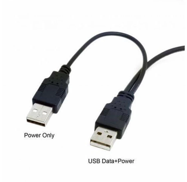 Alt view image 2 of 7 - Dual USB 2.0 Male to Standard B Male Y Cable 80cm for Printer Scanner External Hard Disk Drive
