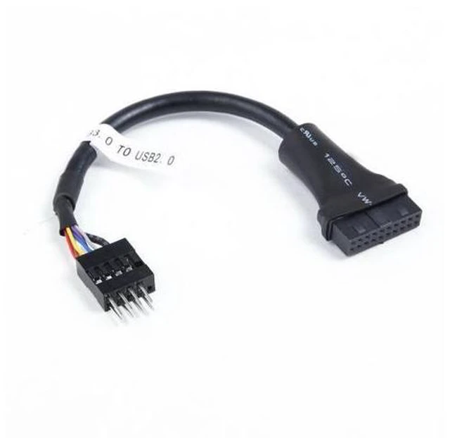 Alt view image 6 of 7 - CYSM 2pcs USB 2.0 9Pin to USB 3.0 20pin Housing Header Female Cable Reversible for Motherboard