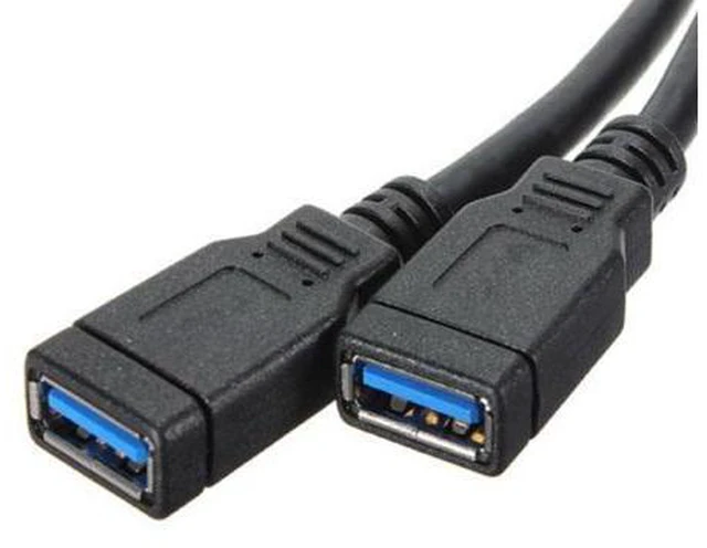 Alt view image 4 of 6 - SM 2 ports USB 3.0 Female to Motherboard 20pin Header cable for front panel 20cm