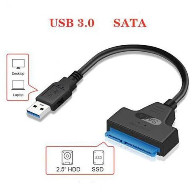 Alt view image 6 of 7 - SM Super speed 5Gbps USB 3.0 to SATA 22 Pin Adapter Cable for 2.5" Hard disk driver SSD