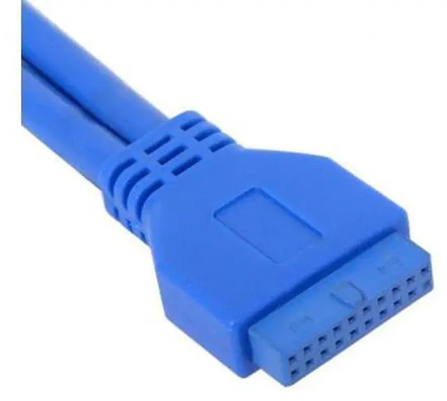 Alt view image 3 of 7 - SM Stackable USB 3.0 Female Panel Type to Motherboard 20Pin Header Cable Dual Ports 50cm