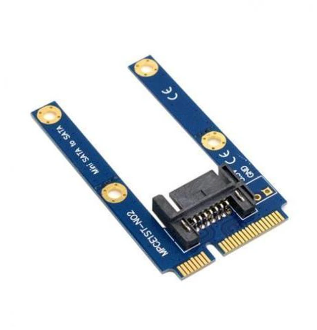 Alt view image 3 of 5 - 50mm Mini PCI-E mSATA SSD to Flat SATA 7pin Hard Disk Drive PCBA Extension Adapter SA-190