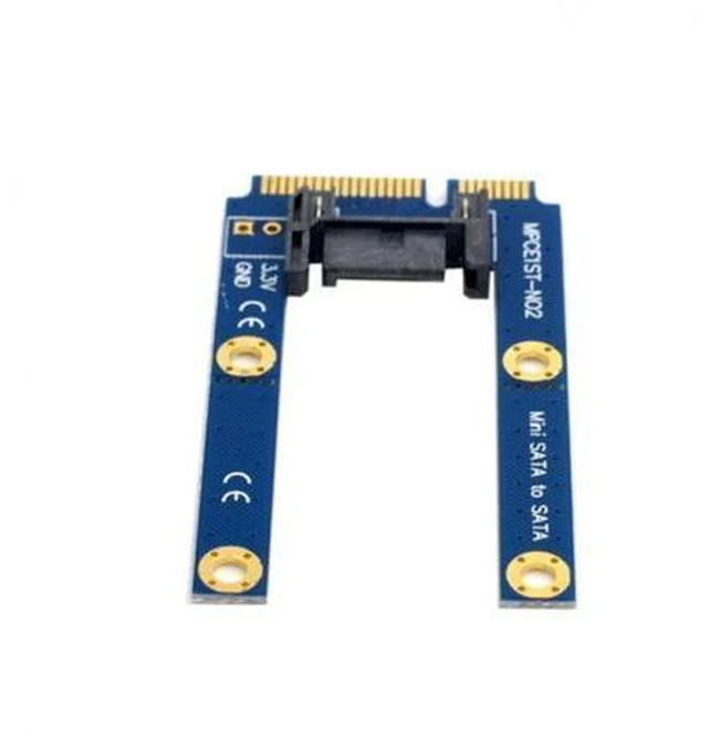 Alt view image 4 of 5 - 50mm Mini PCI-E mSATA SSD to Flat SATA 7pin Hard Disk Drive PCBA Extension Adapter SA-190