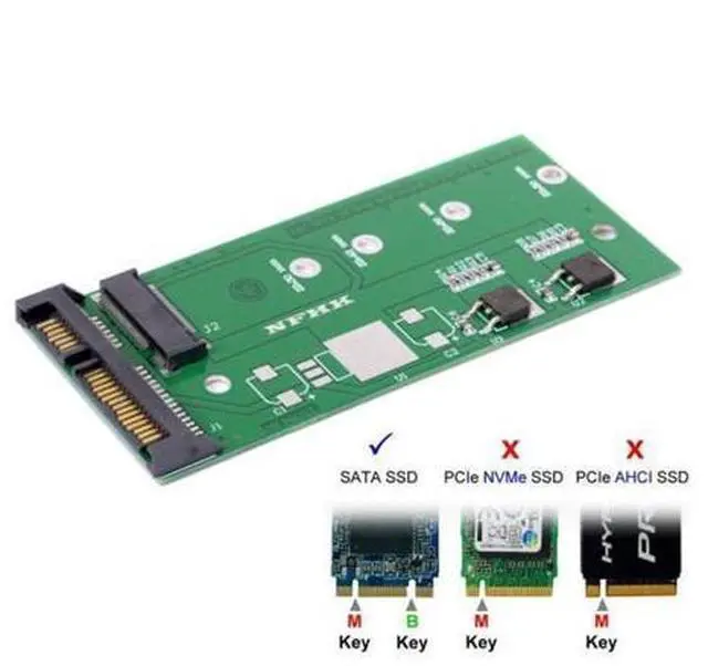 Main image of SM M.2 NGFF B/M-key 2 Lane SSD to 7mm 2.5" SATA 22pin hard disk case PCBA for E431 E531 X240S Y410P Y510P