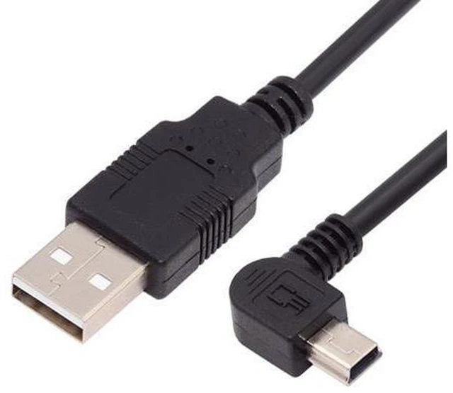 Main image of CY 5pin Mini USB type Male Right Angled 90 degree to USB 2.0 male data charge cable 50cm