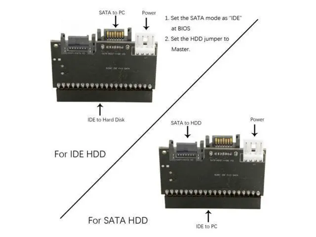 Alt view image 6 of 7 - SM IDE 100 133 PATA to Dual Serial SATA 7PIN Adapter Reversible Converter for Hard Disk Drive