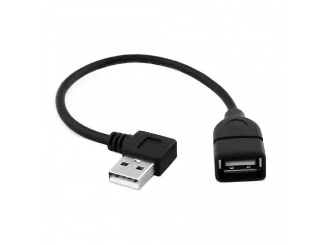 Main image of SM 90 Degree Right Angled USB 2.0 A Male to USB Female Extension Cable 20cm