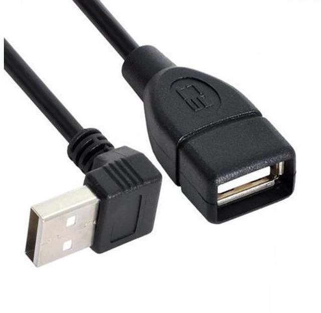 Main image of USB 2.0 Type-A Male to USB Female M-F Extension Cable (20cm) 90 Degree Up Angled Type