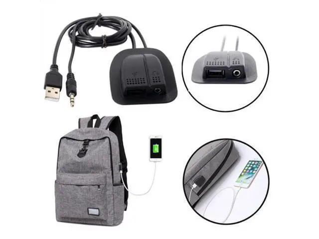 Alt view image 6 of 7 - HKCY U2-019 Backpack USB 2.0Audio 3.5mm Charging Cable Practical Convenient Outdoor Travel Camping External
