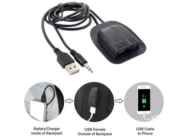 Alt view image 7 of 7 - HKCY U2-019 Backpack USB 2.0Audio 3.5mm Charging Cable Practical Convenient Outdoor Travel Camping External