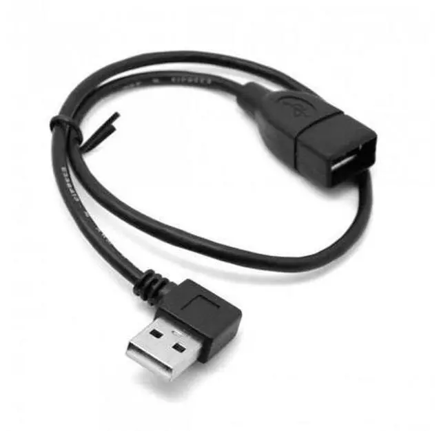 Main image of SM 480M USB 2.0 Right Angled 90 degree A type male - Female extension cable 40cm