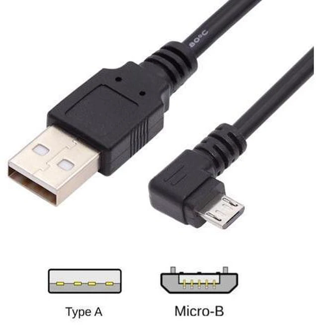 Alt view image 7 of 7 - SM Left angled 90 degree Micro USB Male - USB Data Charge Cable for i9100 9220 9250