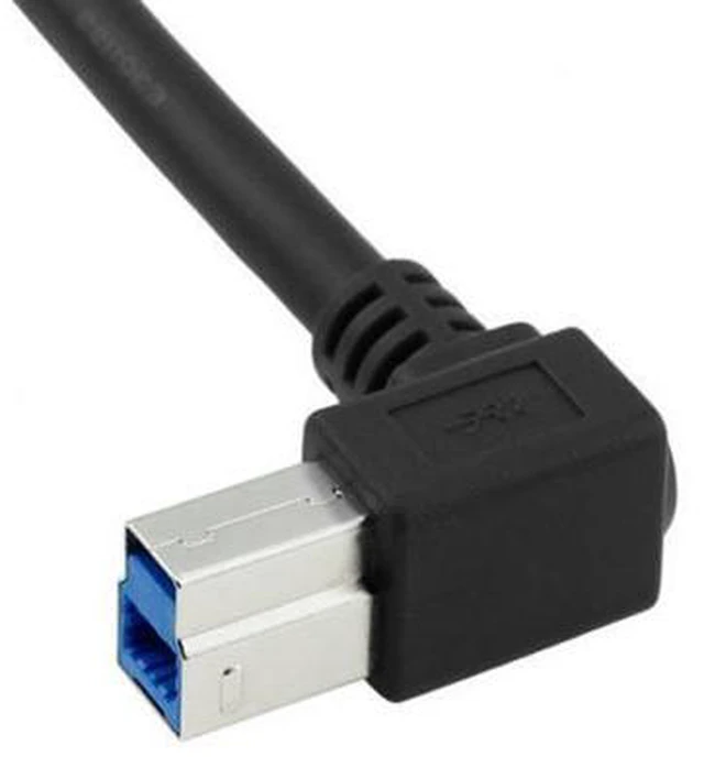 Alt view image 2 of 4 - 90 Degree Left angled USB 3.0 B Type Male to 3.0 Motherboard 19pin Header Cable 50cm U3-380-0.5M