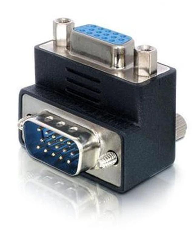 Alt view image 2 of 3 - 90 Degree Up Angled VGA SVGA Male To Female Extension Adapter for Monitor & Projector DB-002-UP