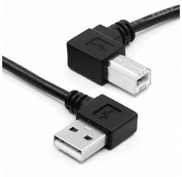 Main image of Right Angled USB 2.0 A Male to Type-B Male for Disk Printer Scanner 90 Degree Cable 50cm 100cm