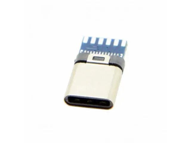Alt view image 3 of 7 - 5set DIY 24pin USB 3.1 Type-C USB-C Male Plug Connector SMT type with 3.5mm SR and Housing Cover (White)