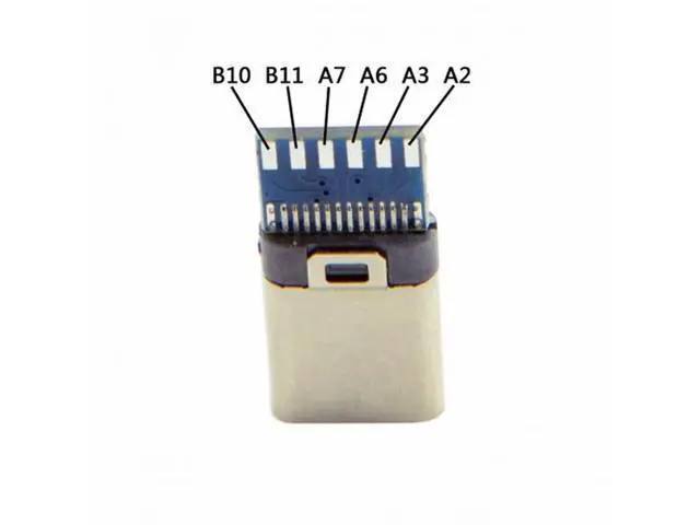 Alt view image 6 of 7 - 5set DIY 24pin USB 3.1 Type-C USB-C Male Plug Connector SMT type with 3.5mm SR and Housing Cover (White)