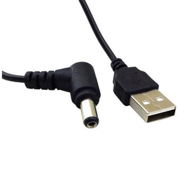 Main image of USB 2.0 A Type Male to Angled 90 Degree 5.5 x 2.5mm Plug Barrel Cable U2-254-RI