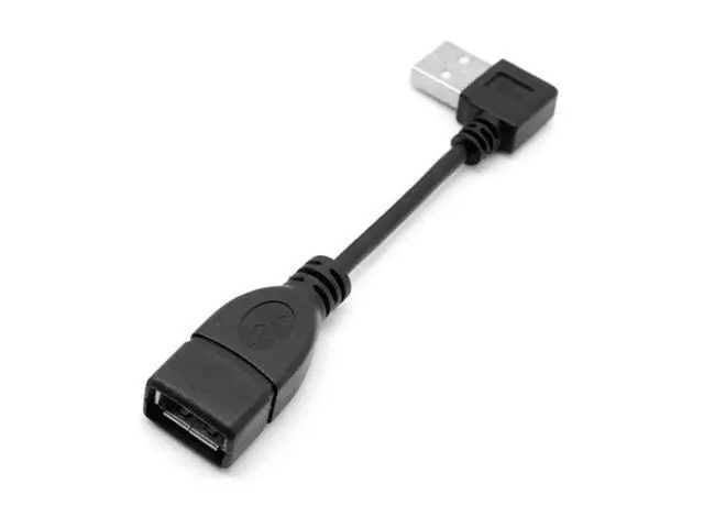 Alt view image 3 of 6 - 480Mbps USB 2.0 Right Angled 90d A type male to Female extension cable 10cm U2-002-RI-0.1M