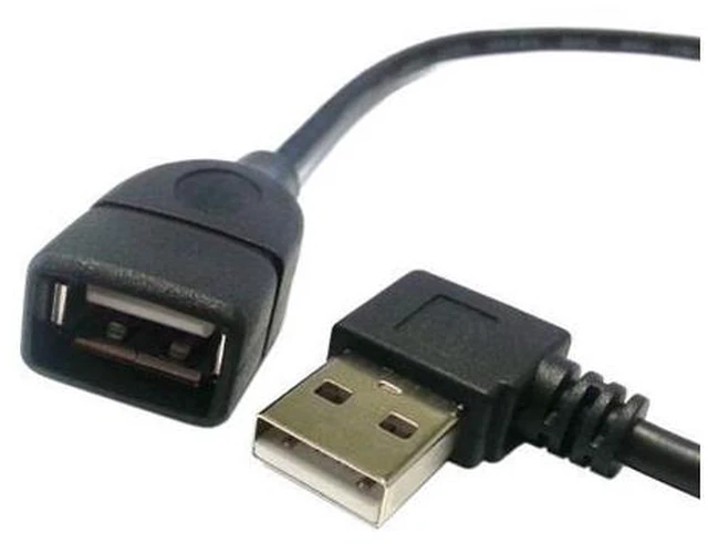 Main image of 480M USB 2.0 Left Angled 90 degree A type male to Female extension cable 40cm U2-002-LE-0.4M