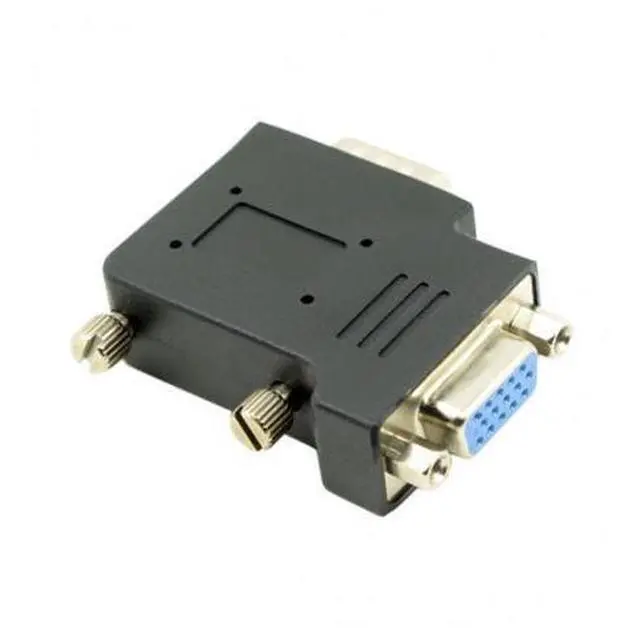 Alt view image 5 of 6 - Vertical Flat Right Angled 90 Degree VGA SVGA Male To Female extension Adapter BK DB-002-RI