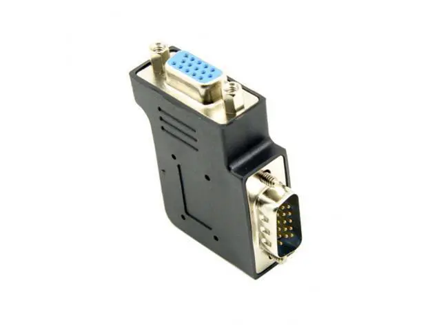 Alt view image 6 of 6 - Vertical Flat Right Angled 90 Degree VGA SVGA Male To Female extension Adapter BK DB-002-RI