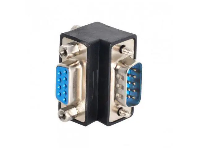 Alt view image 7 of 7 - HKCY DB-001-DN Down Right Angled 270 degree RS232 D-Sub 9Pin Male screw type To Female Nut type extension Adapter