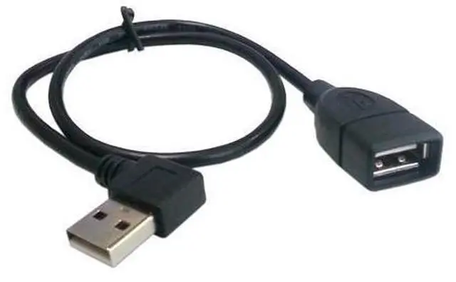 Alt view image 2 of 5 - 480M USB 2.0 Right Angled 90 degree A type male - Female extension cable 40cm U2-002-RI-0.4M