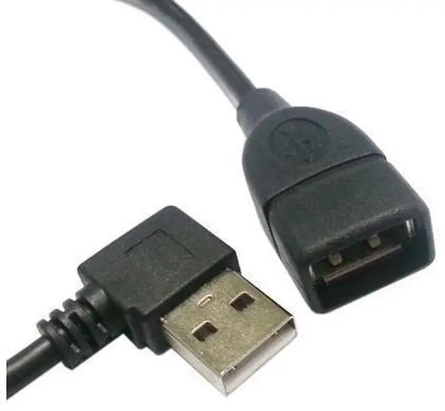 Alt view image 3 of 5 - 480M USB 2.0 Right Angled 90 degree A type male - Female extension cable 40cm U2-002-RI-0.4M