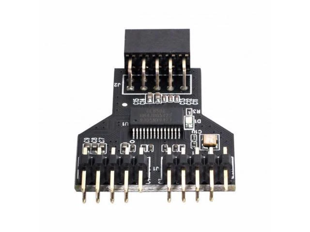 Alt view image 3 of 7 - Motherboard 9pin USB 2.0 Header 1 to 2 Female Extension HUB Connector Adapter Port Multilier