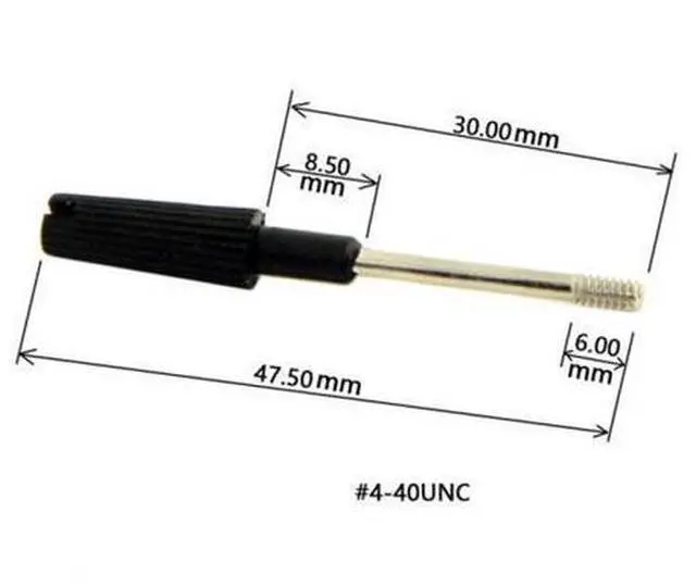 Main image of SM 30pcs Thumb Screws #4-40 UNC 47mm Length Stainless Steel Overmold for Computer Cable