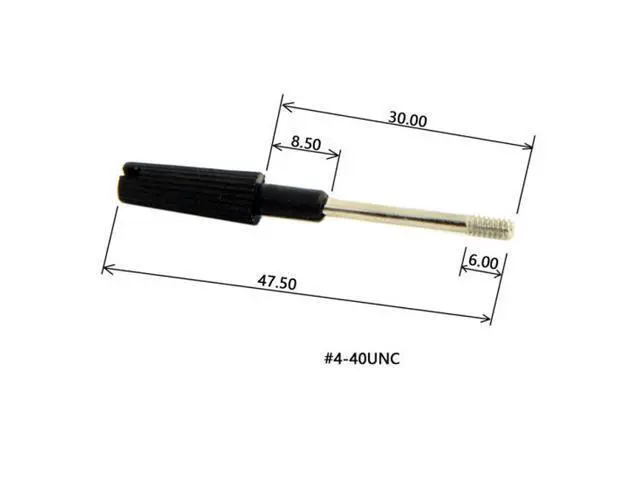 Alt view image 2 of 7 - SM 30pcs Thumb Screws #4-40 UNC 47mm Length Stainless Steel Overmold for Computer Cable
