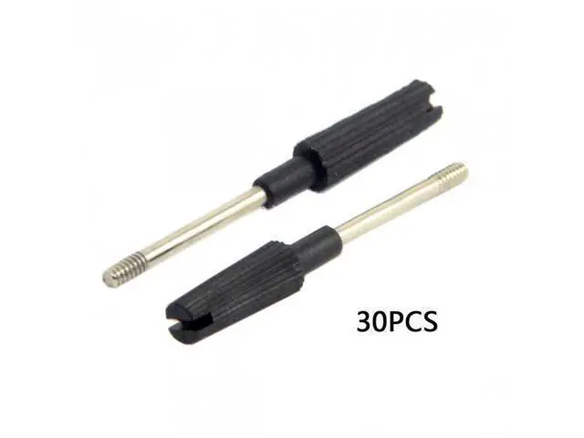 Alt view image 6 of 7 - SM 30pcs Thumb Screws #4-40 UNC 47mm Length Stainless Steel Overmold for Computer Cable