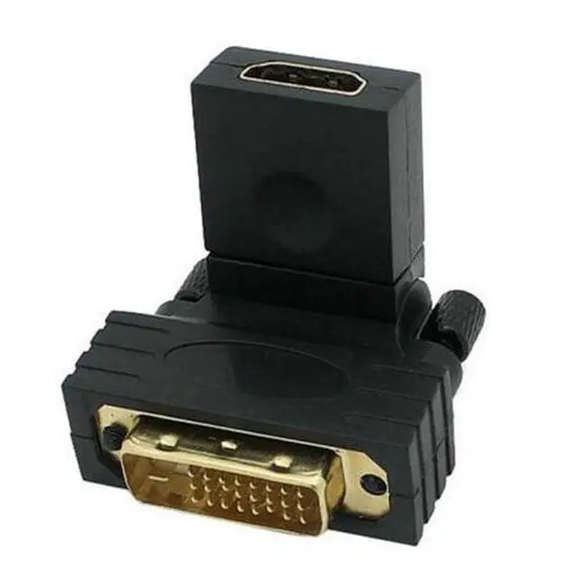 Main image of HKCY HD-021 1080p DVI male to HDMI Female 360 degree Rotating Swivel Adapter for HDTV Video Card