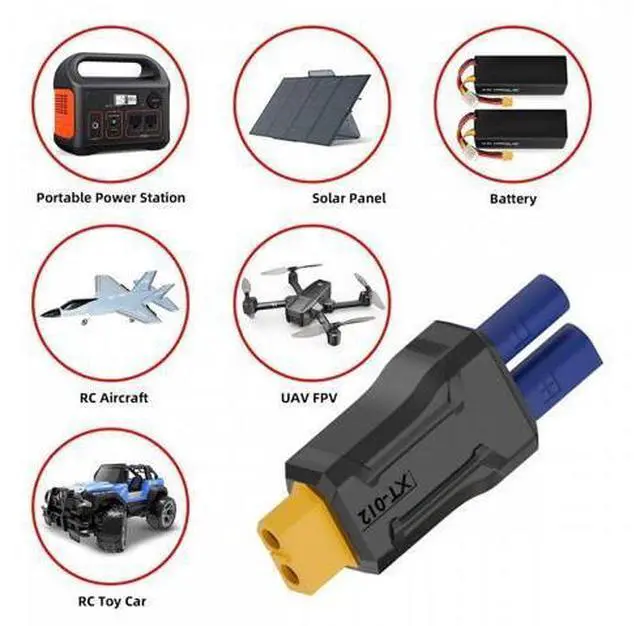Alt view image 7 of 7 - XT60 Female SC100 Protocol to EC5 Female Fast Charging Adapter for RC Lipo Battery Quadcopter Multicopter Aeromodelling