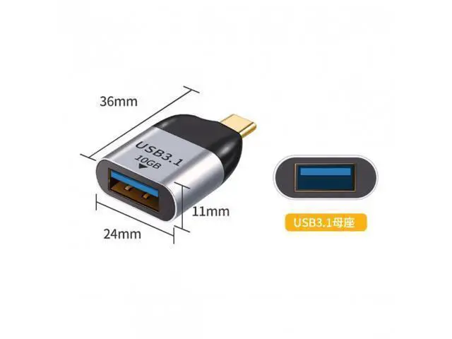 Alt view image 2 of 7 - SM USB 3.1 Type C Male Host to USB3.0 Type A Female OTG Data 10Gbps Adapter for Laptop & Phone