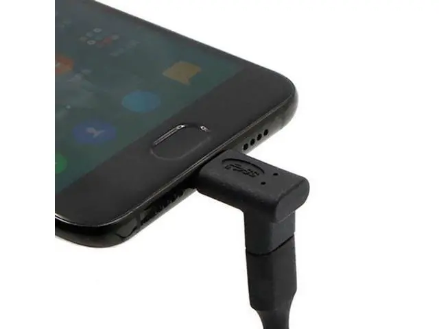 Alt view image 5 of 6 - HKCY UC-068-UP 90 Degree Up or Down Angled Reversible USB 3.1 Type-C Male to Female Extension Adapter for LaptopPhone