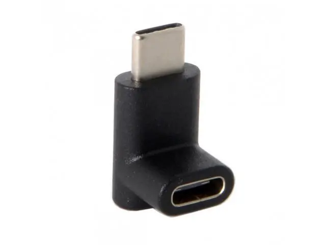 Alt view image 6 of 6 - HKCY UC-068-UP 90 Degree Up or Down Angled Reversible USB 3.1 Type-C Male to Female Extension Adapter for LaptopPhone