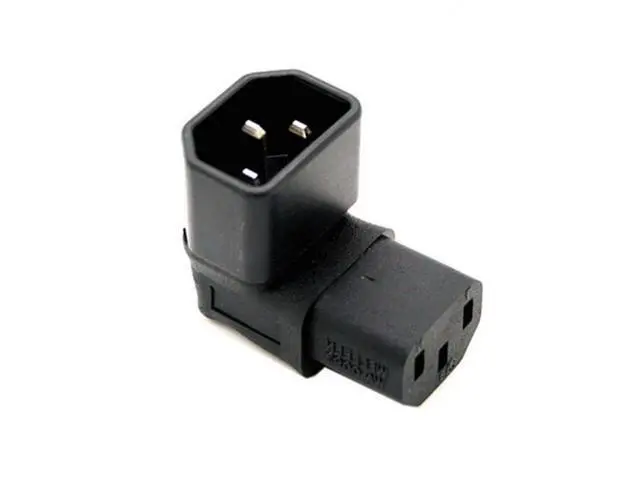 Alt view image 3 of 7 - HKCY PW-031-UP IEC Male C14 to Up Direction Right Angled 90 Degree IEC Female C13 Power Extension Adapter