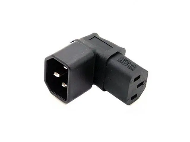 Alt view image 2 of 7 - HKCY PW-031-UP IEC Male C14 to Up Direction Right Angled 90 Degree IEC Female C13 Power Extension Adapter