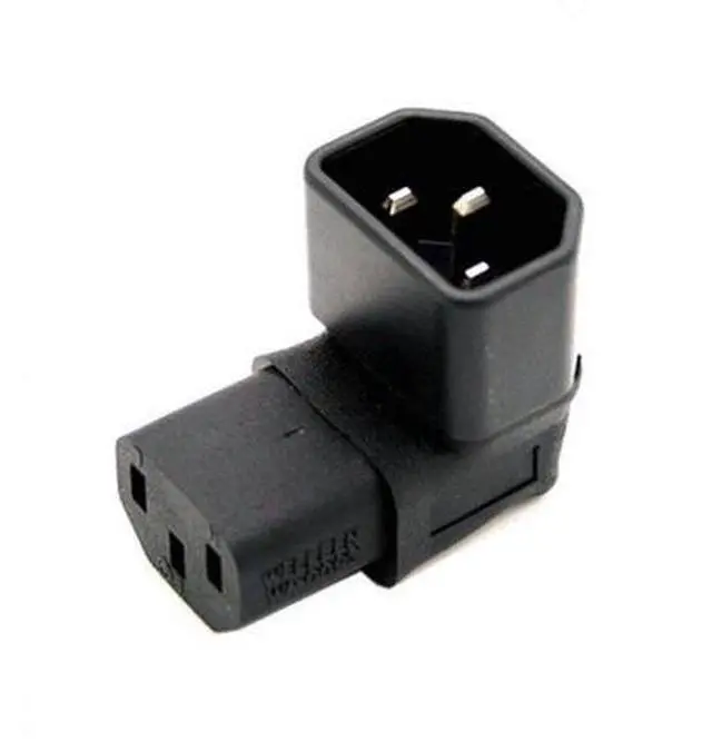 Main image of HKCY PW-031-UP IEC Male C14 to Up Direction Right Angled 90 Degree IEC Female C13 Power Extension Adapter