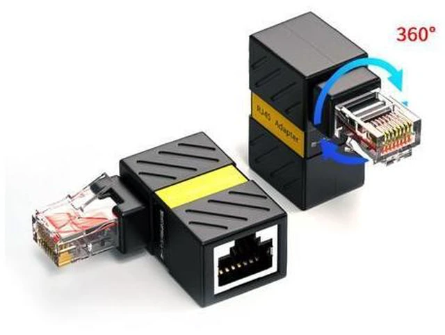 Main image of CAT6 UTP Male to Female 360 Degree Angled Rotating Adapter RJ45 8P8C 1000Mbps for Lan Ethernet Network